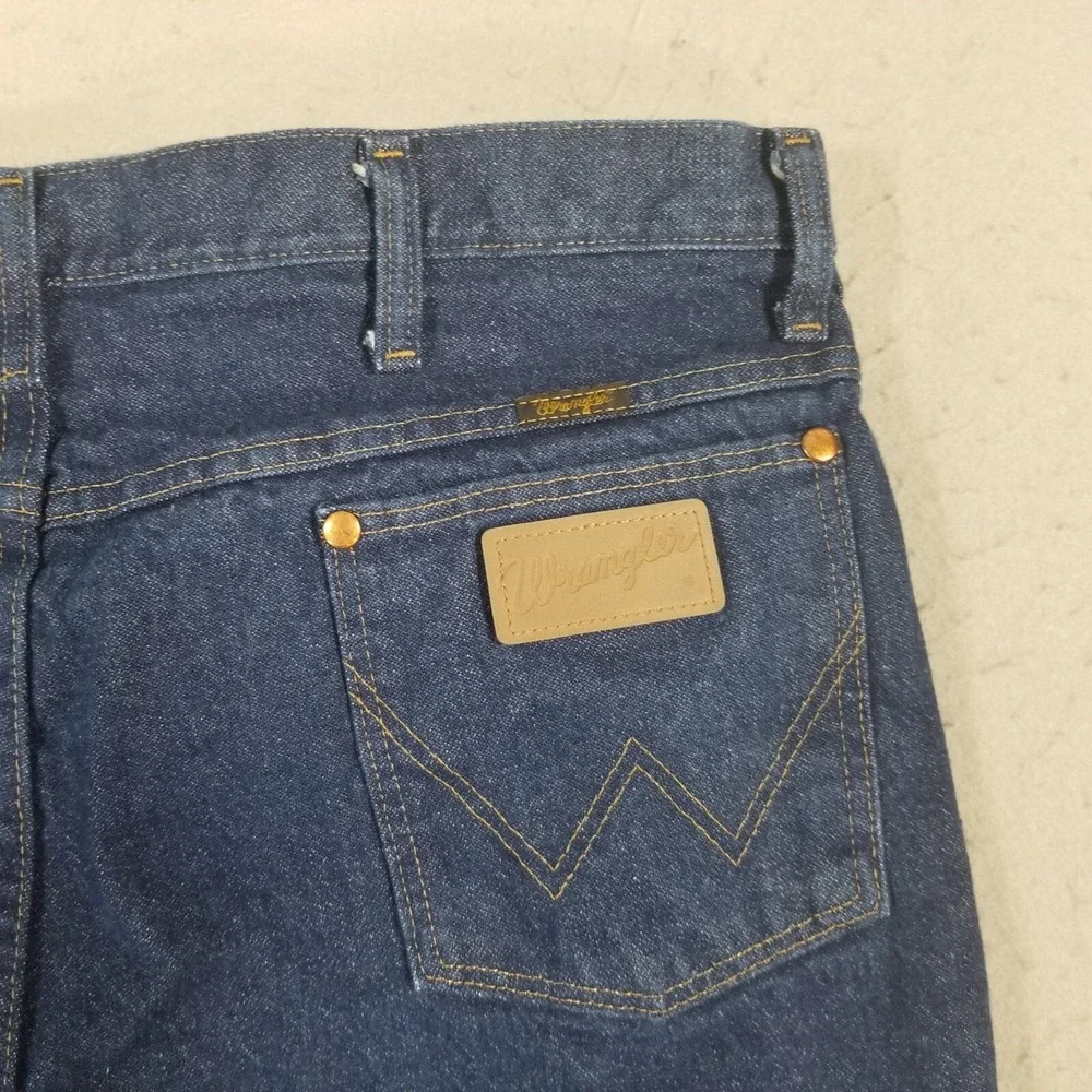 Wrangler jeans men's 38x28 Cowboy Cut 936PWD blue denim pants retro western